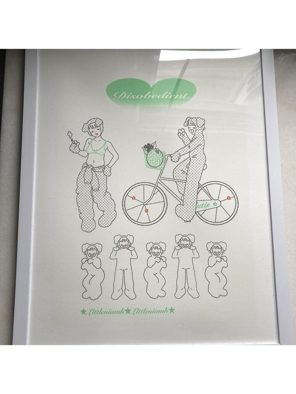 Disobedient Niamh Day Picture Cute Girl Framed Wall Art Print Dopamine 12X16 In